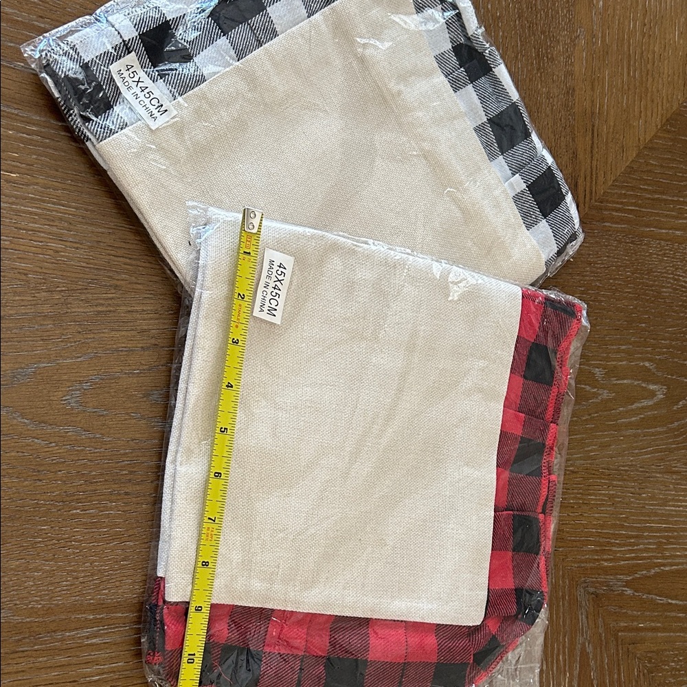 Kids Buffalo Plaid Trim Canvas Bottoms - Red & Black